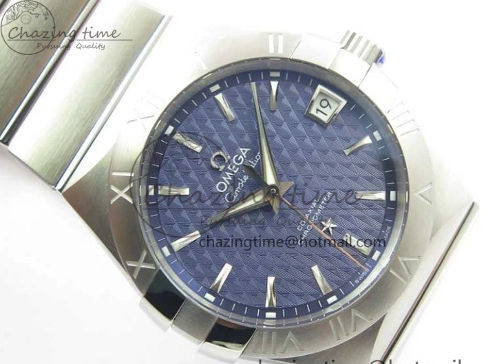 0323 SunProtective Constellation 38mm SS VSF 1:1 Best Edition Blue Textured Dial on SS Bracelet A8500 Super Clone 7917